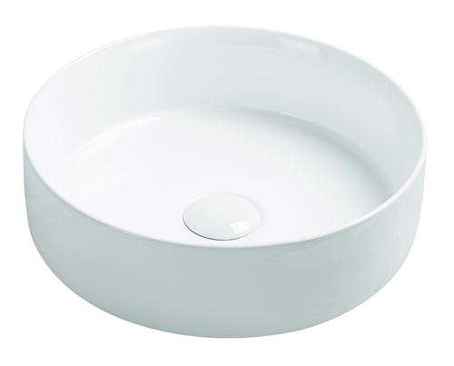 Vasque ronde à poser NAMI en céramique Ø34,6 x H. 11,4 cm - Blanc brillant